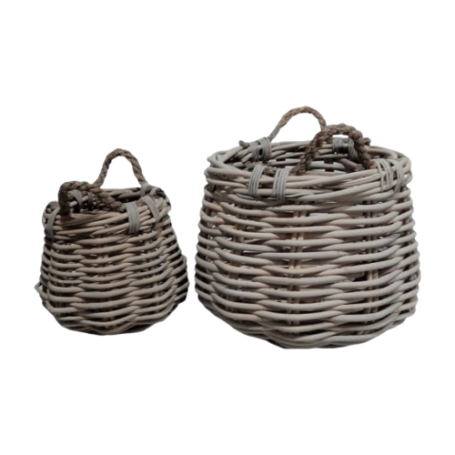 3334 - Korb mit Griff / 2-er Set